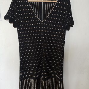 Ted Baker London Black and Tan Mini Dress